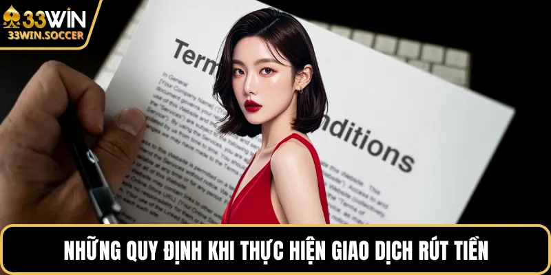 Những quy định khi thực hiện giao dịch rút tiền