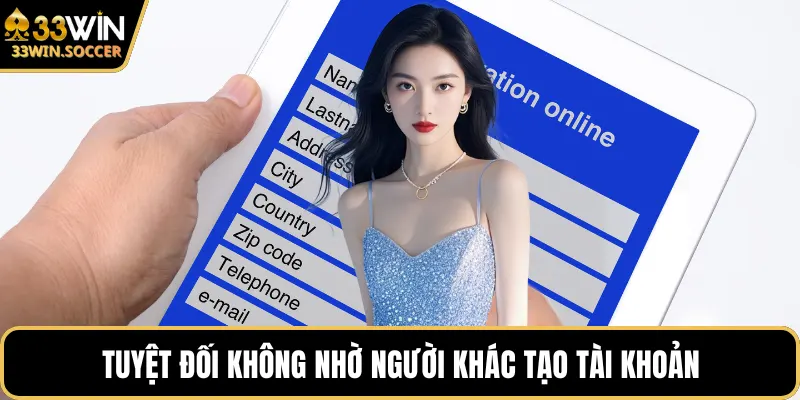 Tuyệt đối không nhờ người khác tạo tài khoản